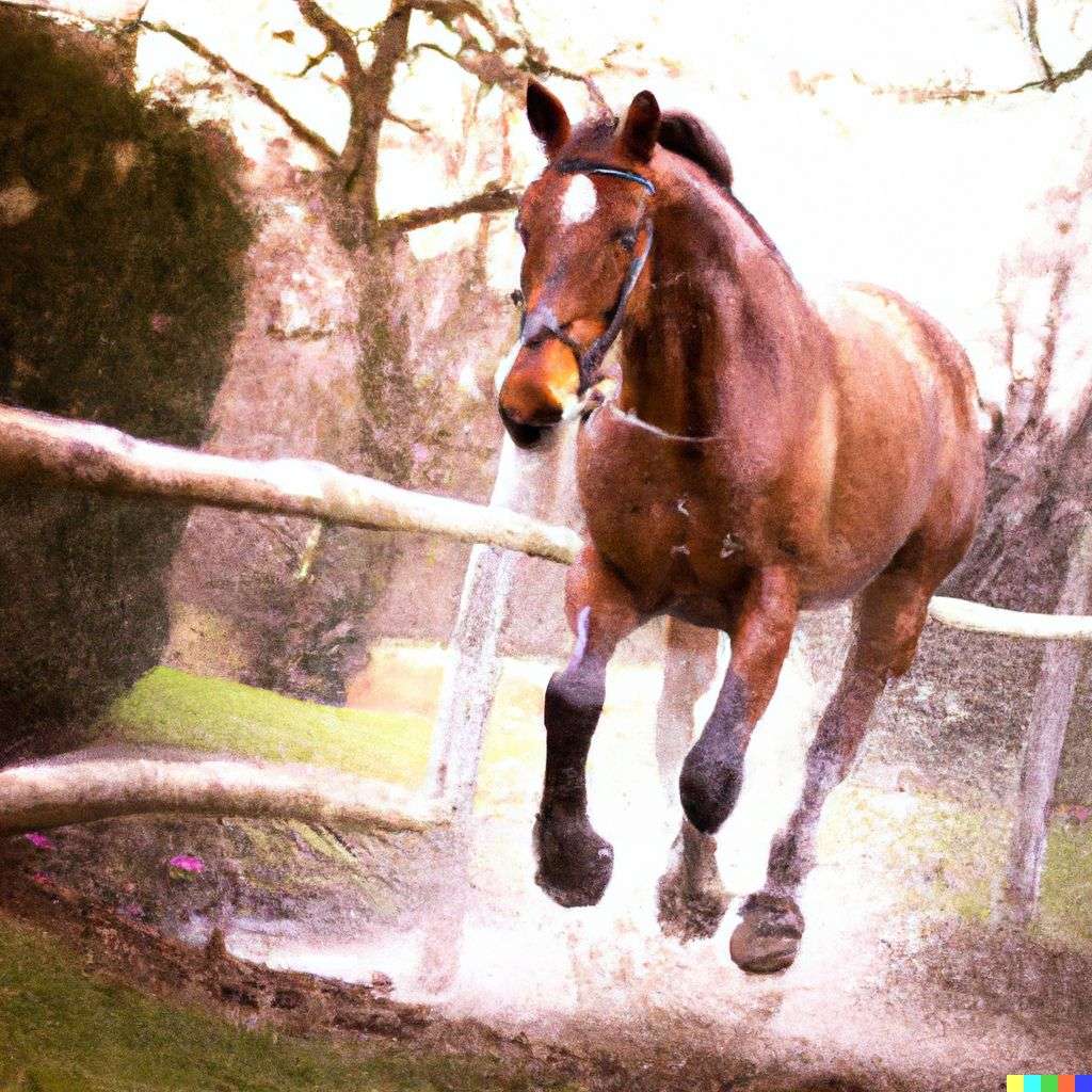a horse, photograph, very fast shutter speed, 0.001s